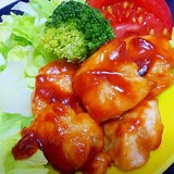 野菜と食べよう！鶏のケチャップソース絡め焼き